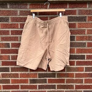 SHEIN Tan Drawstring Summer Athletic Shorts